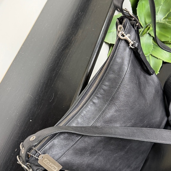 Vintage Coach 9188 Shoulder Bag Crossbody Genuine Leather Black purse - Picture 6 of 9